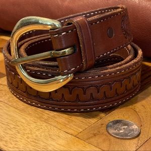 Vintage Handcrafted Leather Pullman Saddle Belt 40